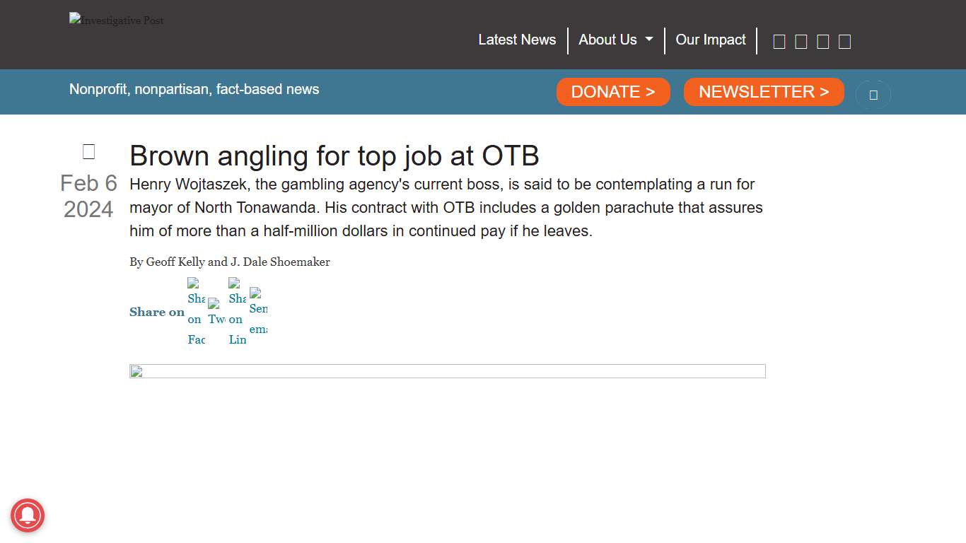 Buffalo Mayor Brown sets sights on Batavia Downs leadership job : Investigative Post